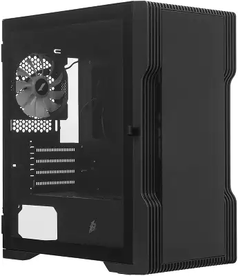Корпус 1STPLAYER TRILOBITE T3-G, черный, mATX, Без БП (T3-G-BK-4F1)