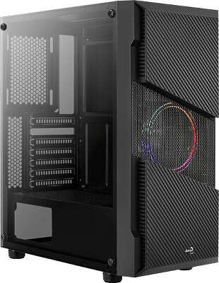Корпус AeroCool Menace Saturn FRGB, черный, ATX, Без БП (MENACE FRGB-G-BK-V1)