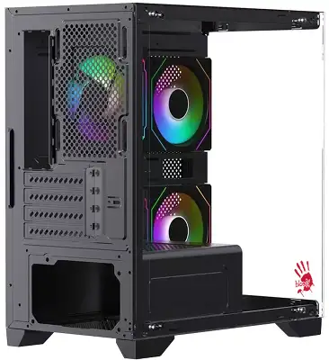 Корпус Bloody BD-CC103F черный без БП mATX 7x120mm 1xUSB2.0 1xUSB3.0 audio bott PSU