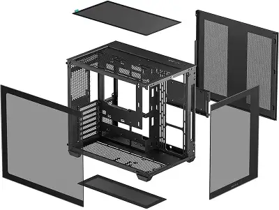 Корпус Mid Tower Deepcool CG530 Black (ATX, без БП, 2*USB3.0 Type-A+USB2.0 Type-A) (R-CG530-BKNDA0-G-1)