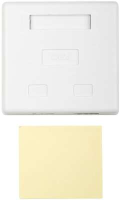 Аксессуары Розетка компьютерная Hyperline SB1-2-8P8C-C6-WH Розетка компьютерная RJ-45(8P8C), кат 6, двойная, внешняя, Dual IDC