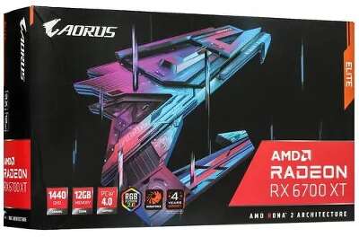 Видеокарта GIGABYTE AMD Radeon RX 6700 XT AORUS ELITE 12Gb DDR6 PCI-E 2HDMI, 2DP