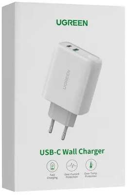 Зарядное устройство UGREEN CD170 (60468) 38W USB-C Wall Charger EU. Цвет: белый
