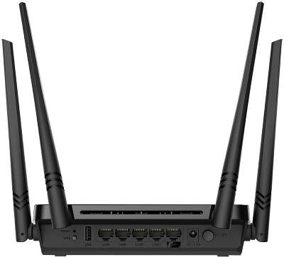 Роутер беспроводной D-Link DIR-825/RU/I1A AC1200 10/100/1000BASE-TX/4G ready черный