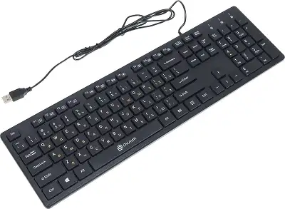 Клавиатура Оклик 520M2U черный/черный USB slim Multimedia