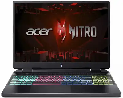 Ноутбук Acer Nitro 16 AN16-41-R3YQ Ryzen 7 7735H 16Gb SSD1Tb NVIDIA GeForce RTX4070 8Gb 16" IPS WQXGA (2560x1600) Windows 11 Home Single Language black WiFi BT Cam (NH.QKDCD.001)