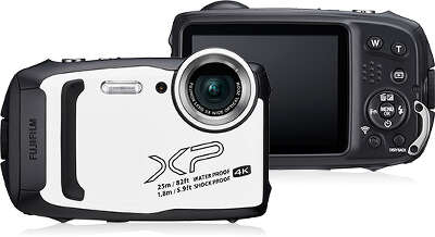 Цифровая фотокамера FujiFilm FinePix XP140 White, влагозащищённая