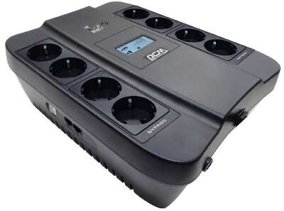 PowerCom Spider SPD-1100U LCD ИБП {Line-Interactive, 1100VA / 605W, 8xEURO: 4 с резервным питанием, 4 с фильтрацией, USB} (1138694)