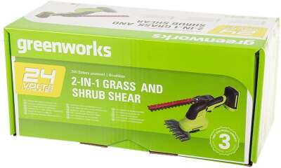 Кусторез/ножницы для травы Greenworks G24SHTаккум. (1600607)
