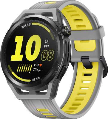 Смарт-часы Huawei Watch GT Runner-B19A 46мм 1.43" AMOLED корп.черный рем.серый разм.брасл.:140-210мм (55028108)