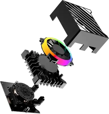 Система водяного охлаждения ID-Cooling Dashflow 360 XT Lite ARGB Soc-AM5/AM4/1151/1200/2066/1700 черный 4-pin 16-34dB Al+Cu 350W Ret