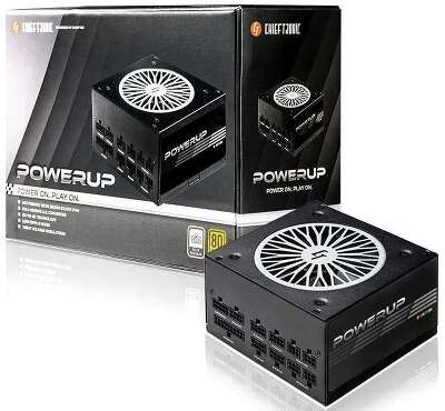 Блок питания Chieftec ATX 650W PowerUp GPX-650FC 80+ gold (20+4pin) APFC 120mm fan 9xSATA Cab Manag RTL