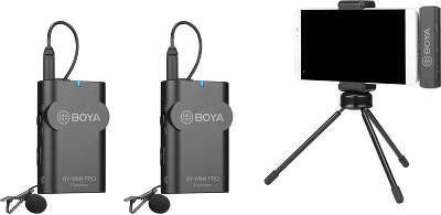 Беспроводной петличный микрофон Boya BY-WM4 Pro-К4 для устройств Apple (2 передатчика)