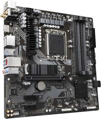 Материнская плата Gigabyte B760M DS3H AX DDR4, Socket 1700, Intel®B760, 4xDDR4-3200, HDMI+DP+DP, 1xPCI-Ex16, 2xPCI-Ex1, 4xSATA3(RAID 0/1/5/10), 2xM.2, 8Ch Audio, GLan, WiFi, (2+4)xUSB2.0, (3+2)xUSB3.2, (1+0)xUSB3.2 Type-C™, 1xPS/2, mATX, RTL