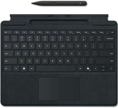 Комплект Клавиатура и стилус для планшетного компьютера Microsoft Surface Pro 10 Microsoft Surface Pro 13" Signature Keyboard Copilot Bundle SlimPen2/Eng/black (1864 8X8-00155)