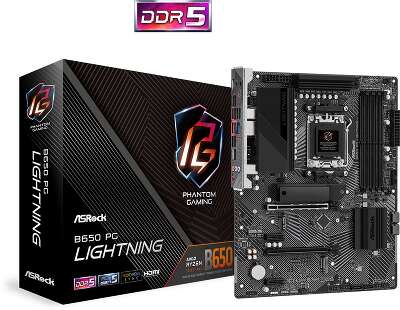 Материнская плата ATX LGAAM5 ASRock B650 PG LIGHTNING