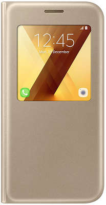Чехол-книжка Samsung для Samsung Galaxy A5 (2017) S View Standing Cover, золотистый (EF-CA520PFEGRU)