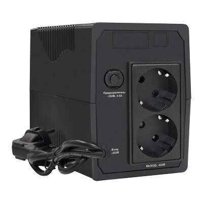 Exegate EP285601RUS ИБП ExeGate SpecialPro UNB-650.LED.AVR.EURO <650VA/360W, LED, AVR, 2 евророзетки, Black>