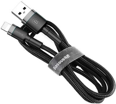 Кабель Baseus Cafule Cable USB to Lightning, 1 м, Black/Grey [CALKLF-BG1]