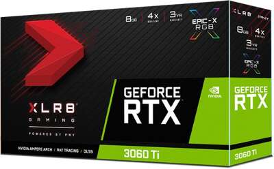 Видеокарта PNY NVIDIA nVidia GeForce RTX 3060Ti XLR8 Gaming EPIC-X RGB 8Gb DDR6 PCI-E HDMI, 3DP