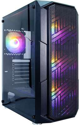 Корпус 1STPLAYER FIREBASE XF, черный, ATX, Без БП (XF-BK-4F1)