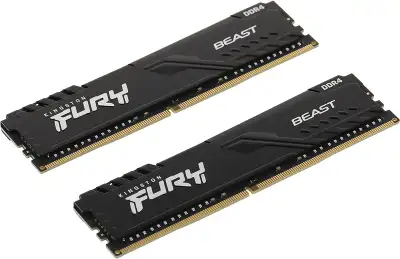 Память DDR4 2x16Gb 3200MHz Kingston KF432C16BB1K2/32 Fury Beast RTL Gaming PC4-25600 CL16 DIMM 288-pin 1.35В dual rank с радиатором Ret