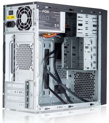 Корпус FoxLine Case Foxline FL-733 |FL-733-FZ450R| , mATX, 2x5.25EXT, 2x3.5EXT, 5x3.5INT, 2xUSB2.0, HDA, w/o FAN, |FL-733-FZ450R| w/450W ATX PSU, w/1.2m EU pwr cord