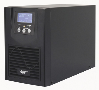 Источник бесперебойного питания SMARTWATT ИБП Онлайн, мощность 1000/900 ВА/Вт, напольный, LCD дисплей, IEC13 - 6 шт., встроенные АКБ