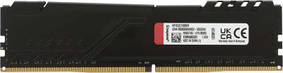 Память DDR4 8Gb 3200MHz Kingston KF432C16BB/8 Fury Beast Black RTL Gaming PC4-25600 CL16 DIMM 288-pin 1.35В single rank с радиатором Ret