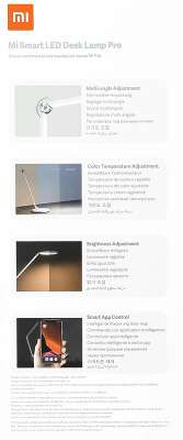 Умный светильник Xiaomi Mi Smart LED Desk Lamp Pro MJTD02YL настол. белый (BHR4119GL)