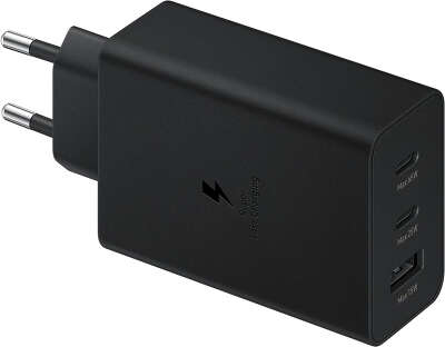 Зарядное устройство Samsung Trio (w/o cable), 65Вт, EP-T6530NBEG, чёрное