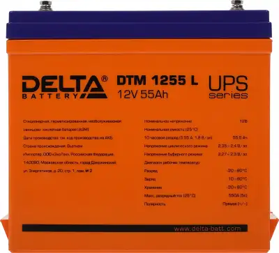 Батарея для ИБП Delta DTM 1255 L 12В 55Ач