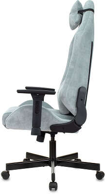 Кресло игровое Knight N1 Fabric серо-голубой Light-28 с подголов. крестов. металл