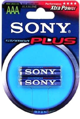 Комплект батареек Sony ААА, блистер 2 шт