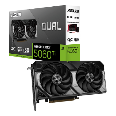 Видеокарта ASUS DUAL-RTX5060TI-O16G//RTX5060TI,HDMI,DP*3,16G,D7; 90YV0MH0-M0NA00