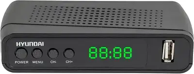 Ресивер DVB-T2 Hyundai H-DVB520 + WiFi-адаптер черный