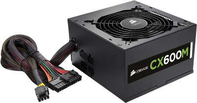 Блок питания 600W Corsair CX600M Modular Builder Series CX [CP-9020060-EU], ATX12V V2.3, модульный