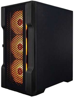 1STPLAYER Корпус TRILOBITE T3 Black / mATX, TG / 4x 120mm LED fans inc. / T3-BK-4F1