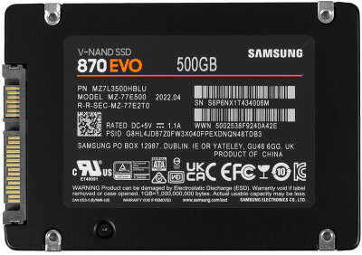 Samsung SSD 500Gb 870 EVO MZ-77E500BW (SATA3)
