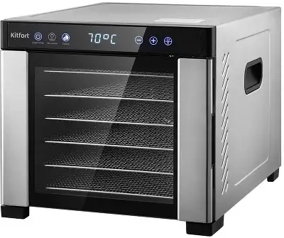 Сушка для фруктов и овощей Kitfort KT-1916 6под. 650Вт черный