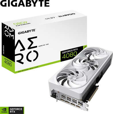 Видеокарта GIGABYTE NVIDIA nVidia GeForce RTX 4080 AERO OC 16Gb DDR6X PCI-E HDMI, 3DP