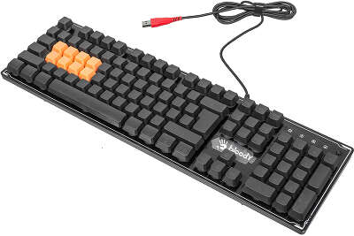 Клавиатура A4Tech Bloody B3370R черный USB Multimedia for gamer LED (подставка для запястий)