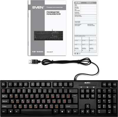 Повреждение упаковки Клавиатура SVEN KB-S300 чёрная (104кл.)