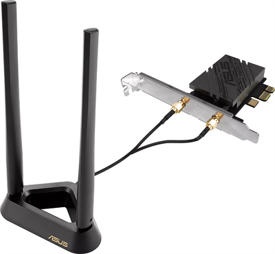 роутер ASUS PCE-BE92BT // WI-FI 7 802.11be, 5764 + 688Mbps, PCI-E Adapter, 2 antenna