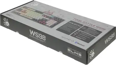 Клавиатура A4Tech Bloody WS98 Pixels Red механическая темно-серый/белый USB беспроводная BT/Radio Multimedia for gamer LED (WS98)