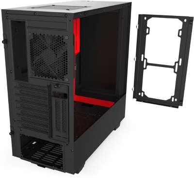 Корпус NZXT H510i Black/red, черный/красный, ATX, Без БП (CA-H510I-BR)