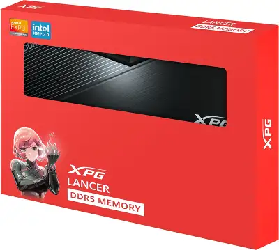 Память DDR5 2x16GB 6400MHz A-Data AX5U6400C3216G-DCLABK XPG Lancer RTL PC5-51200 CL32 DIMM 288-pin 1.4В kit dual rank с радиатором Ret