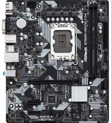 Asrock B760M-HDV/M.2 D4 RTL { LGA1700, 2xDDR4, 4xSATA, RAID M.2 VGA HDMI DP mATX}