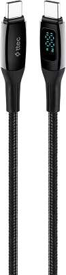 Кабель зарядный и дата TTEC AlumiCable LCD USB-C – USB-C 100W PD/QC Fast Charging&Data Cable. Длина: 150 см. Цвет: черный