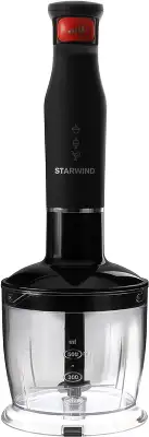 Блендер погружной Starwind SBP3432b 800Вт черный/красный
